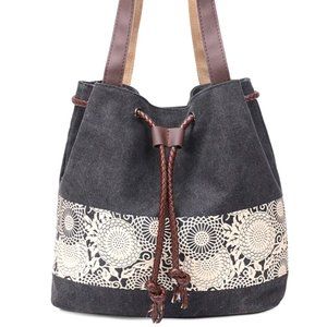 Retro print shoulder bag